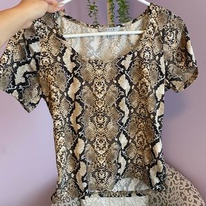 Fitted Snakeskin Top